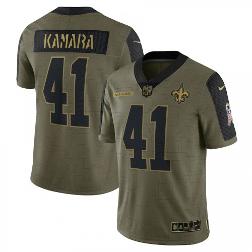 New Orleans New Orleans Saints #41 Alvin Kamara Olive Nike 2021 Salute To Service Limited Player Jersey Men’s