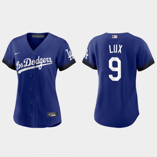 Los Angeles Los Angeles Dodgers #9 Gavin Lux Nike Women’s 2021 City Connect MLB Jersey Royal Womens