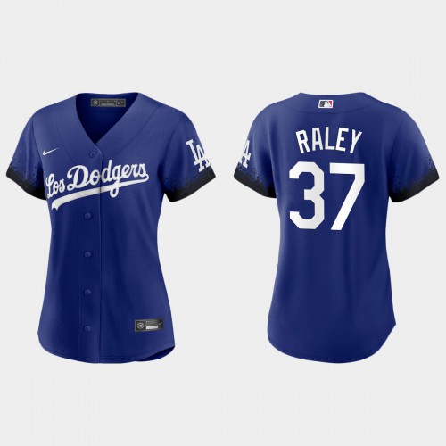 Los Angeles Los Angeles Dodgers #37 Luke Raley Nike Women’s 2021 City Connect MLB Jersey Royal Womens