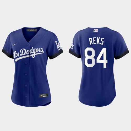 Los Angeles Los Angeles Dodgers #84 Zach Reks Nike Women’s 2021 City Connect MLB Jersey Royal Womens
