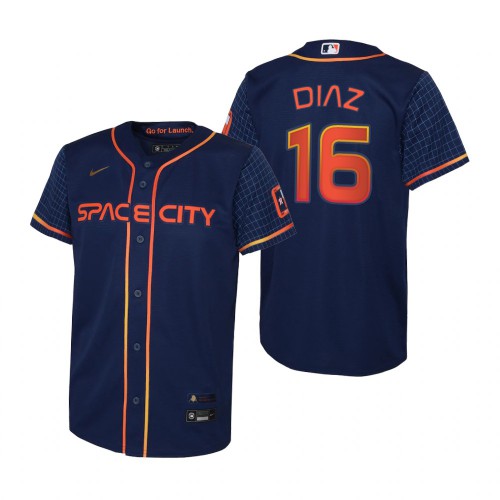 Houston Houston Astros #16 Aledmys Diaz Navy Youth Nike 2022 City Connect Replica MLB Jersey Youth