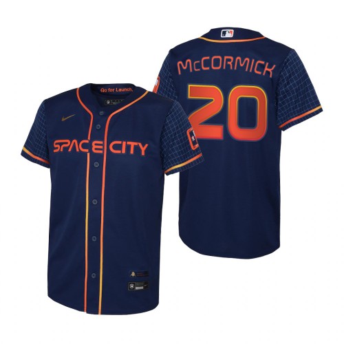 Houston Houston Astros #20 Chas McCormick Navy Youth Nike 2022 City Connect Replica MLB Jersey Youth