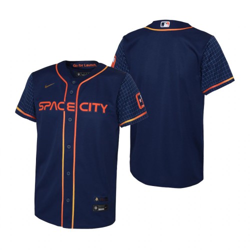 Houston Houston Astros Blank Navy Youth Nike 2022 City Connect Replica MLB Jersey Youth
