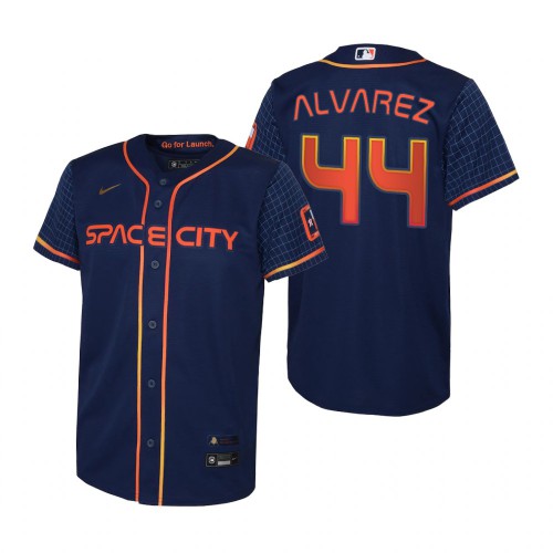 Houston Houston Astros #44 Yordan Alvarez Navy Youth Nike 2022 City Connect Replica MLB Jersey Youth