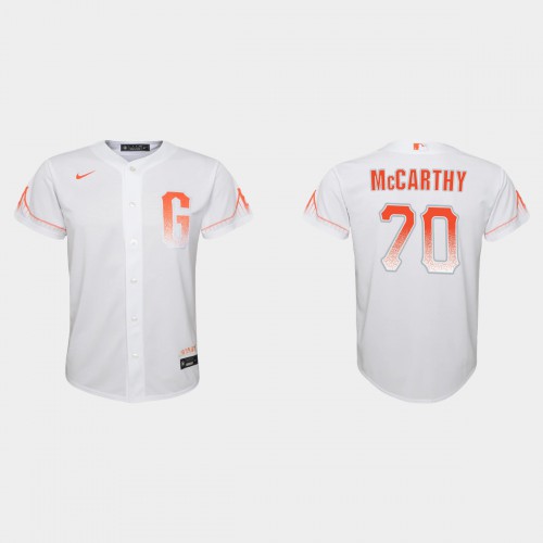 San Francisco San Francisco Giants #70 Joe Mccarthy Youth 2021 City Connect White Jersey Youth