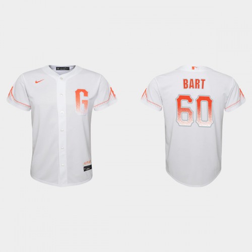 San Francisco San Francisco Giants #60 Joey Bart Youth 2021 City Connect White Jersey Youth
