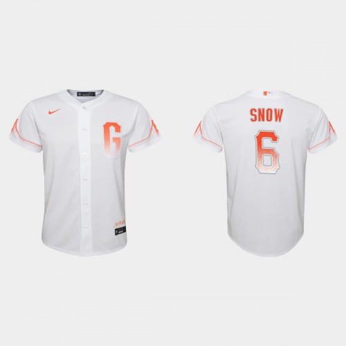 San Francisco San Francisco Giants #6 Jt Snow Youth 2021 City Connect White Jersey Youth