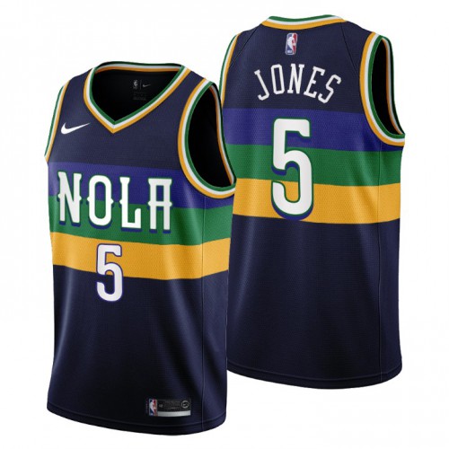 Nike New Orleans Pelicans #5 Herbert Jones Men’s 2022-23 City Edition NBA Jersey – Cherry Blossom Navy Men’s