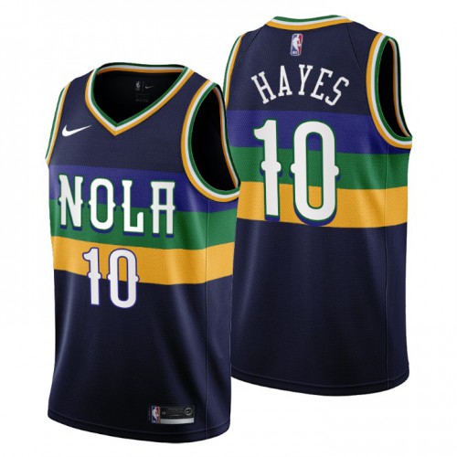 Nike New Orleans Pelicans #10 Jaxson Hayes Men’s 2022-23 City Edition NBA Jersey – Cherry Blossom Navy Men’s