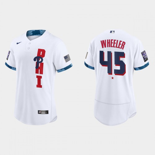 Philadelphia Philadelphia Phillies #45 Zack Wheeler 2021 Mlb All Star Game Authentic White Jersey Men’s
