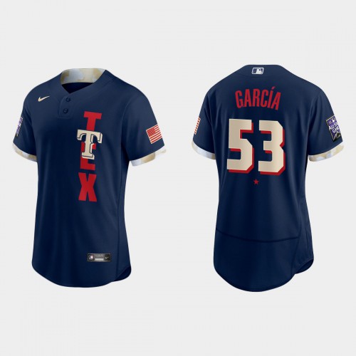 Texas Texas Rangers #53 Adolis Garcia 2021 Mlb All Star Game Authentic Navy Jersey Men’s