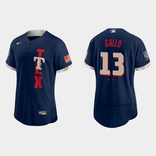 Texas Texas Rangers #13 Joey Gallo 2021 Mlb All Star Game Authentic Navy Jersey Men’s