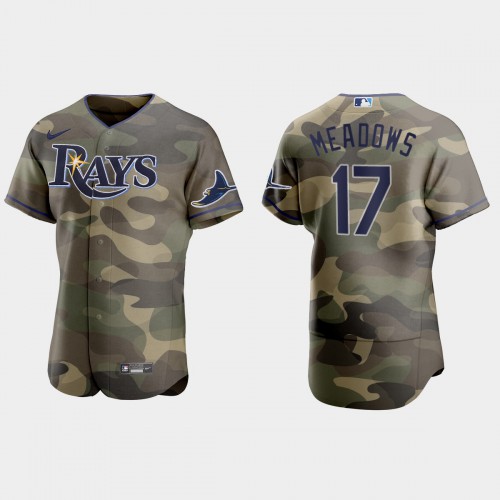Tampa Bay Tampa Bay Rays #17 Austin Meadows Men’s Nike 2021 Armed Forces Day Authentic MLB Jersey -Camo Men’s