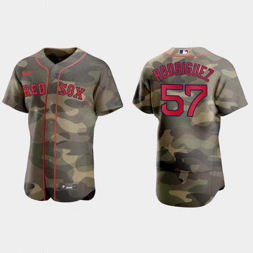 Boston Boston Red Sox #57 Eduardo Rodriguez Men’s Nike 2021 Armed Forces Day Authentic MLB Jersey -Camo Men’s