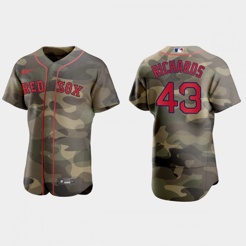 Boston Boston Red Sox #43 Garrett Richards Men’s Nike 2021 Armed Forces Day Authentic MLB Jersey -Camo Men’s