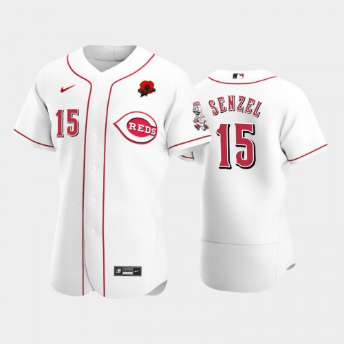 Cincinnati Cincinnati Reds #15 Nick Senzel Men’s Nike Authentic 2021 Memorial Day MLB Jersey – White Men’s