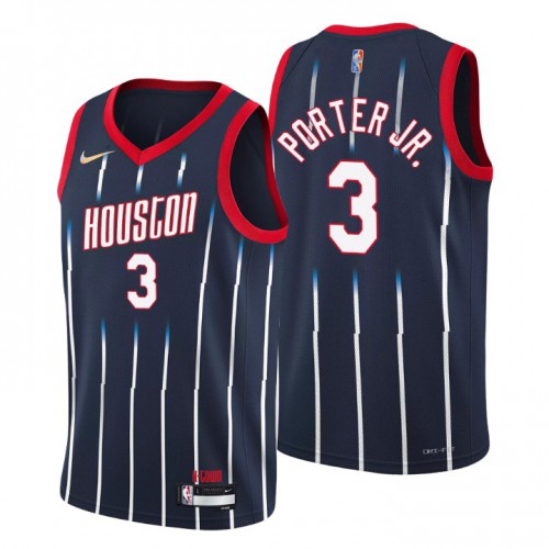 Houston Houston Rockets #3 Kevin Porter Jr. Men’s Nike Navy 2021/22 Swingman NBA Jersey – City Edition Men’s