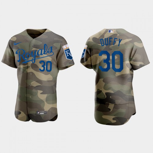 Kansas City Kansas City Royals #30 Danny Duffy Men’s Nike 2021 Armed Forces Day Authentic MLB Jersey -Camo Men’s