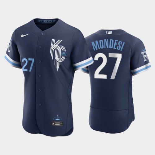 Kansas City Kansas City Royals #27 Adalberto Mondesi Men’s Nike Authentic 2022 City Connect Navy Jersey Men’s