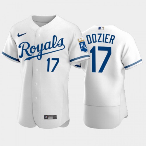 Kansas City Kansas City Royals #17 Hunter Dozier Men’s Nike Game Replica 2022 City Connect White Jersey Men’s