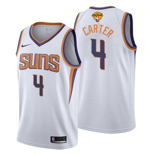 Nike Phoenix Suns #4 Jevon Carter Men’s 2021 NBA Finals Bound Swingman Association Edition Jersey White Men’s