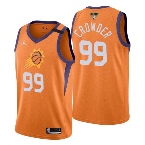 Phoenix Phoenix Suns #99 Jae Crowder Men’s 2021 NBA Finals Bound Statement Edition NBA Jersey Orange Men’s