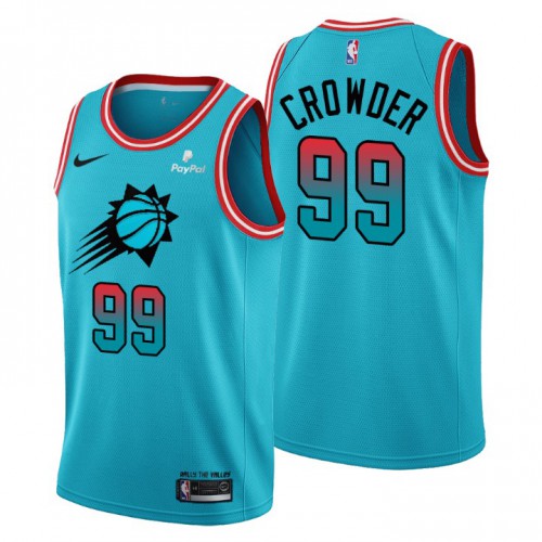 Nike Phoenix Suns #99 Jae Crowder Men’s 2022-23 City Edition NBA Jersey – Cherry Blossom Blue Men’s