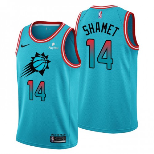 Nike Phoenix Suns #14 Landry Shamet Men’s 2022-23 City Edition NBA Jersey – Cherry Blossom Blue Men’s