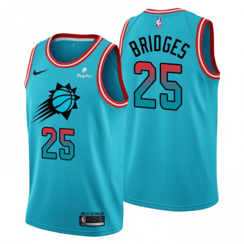 Nike Phoenix Suns #25 Mikal Bridges Men’s 2022-23 City Edition NBA Jersey – Cherry Blossom Blue Men’s