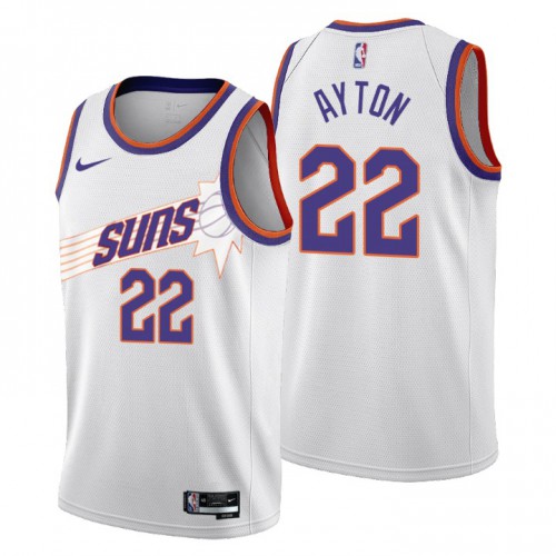 Nike Phoenix Suns #22 Deandre Ayton Men’s 2022-23 City Edition NBA Jersey – Cherry Blossom White Men’s
