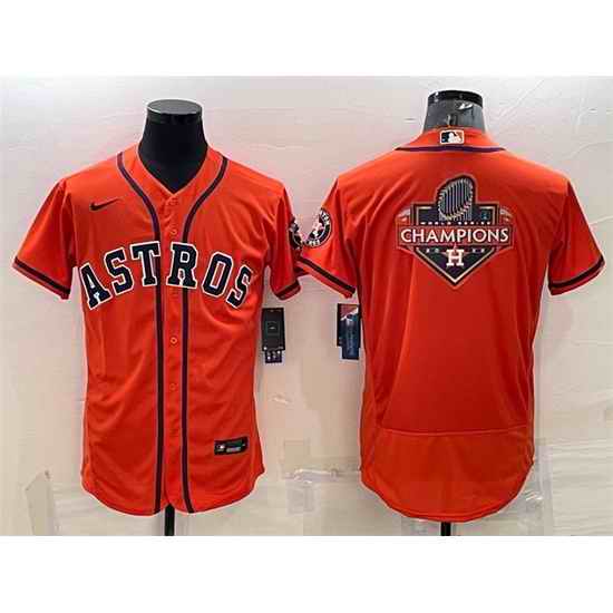 Men Houston Astros Orange 2022 World Series Champions Team Big Logo Flex Base