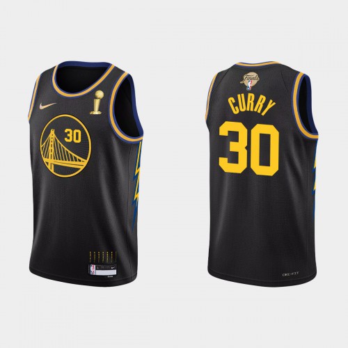 Golden State Golden State Warriors #30 Stephen Curry Men’s Nike Black 2021-22 NBA Finals Champions Swingman Jersey Men’s