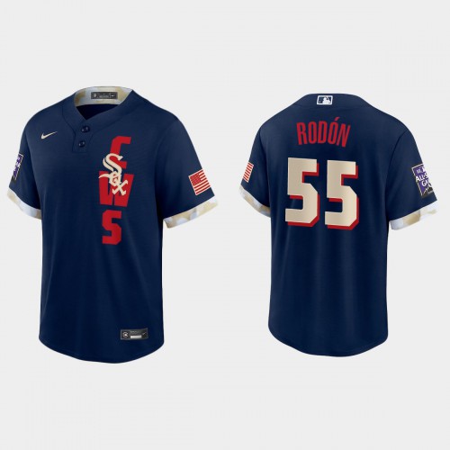 Chicago Chicago White Sox #55 Carlos Rodon 2021 Mlb All Star Game Fan’s Version Navy Jersey Men’s