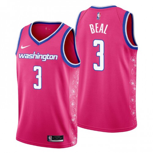 Nike Washington Wizards #3 Bradley Beal Men’s 2022-23 City Edition NBA Jersey – Cherry Blossom Pink Men’s