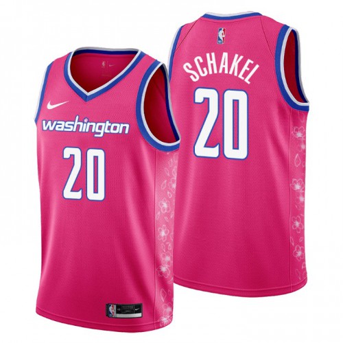 Nike Washington Wizards #20 Jordan Schakel Men’s 2022-23 City Edition NBA Jersey – Cherry Blossom Pink Men’s