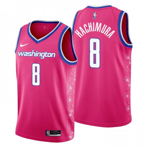 Nike Washington Wizards #8 Rui Hachimura Men’s 2022-23 City Edition NBA Jersey – Cherry Blossom Pink Men’s