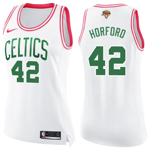 Nike Boston Celtics #42 Al Horford White/Pink Women’s 2022 NBA Finals Swingman Fashion Jersey Womens