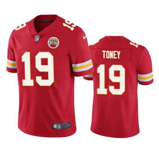Men Kansas City Chiefs #19 Kadarius Toney Red Vapor Untouchable Limited Stitched Football Jersey