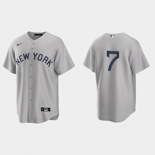 New York New York Yankees #7 Mickey Mantle Men’s Nike Gray 2021 Field of Dreams Game MLB Jersey Men’s