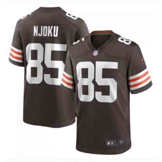 Men Cleveland Browns #85 David Njoku Nike Vapor Limited NFL Jersey White