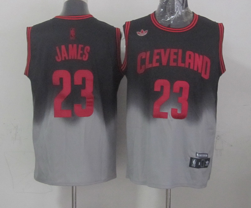 NBA Cleveland Cavaliers #23 James Black grey Limited Jerseys