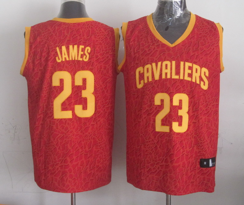 NBA Cleveland Cavaliers #23 James red Leopard grain Jerseys