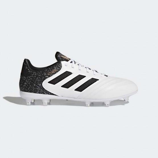 Mens White/Black/Tactile Gold Metallic Adidas Copa 18.2 Firm Ground Cleats Soccer Cleats 103LBPFM