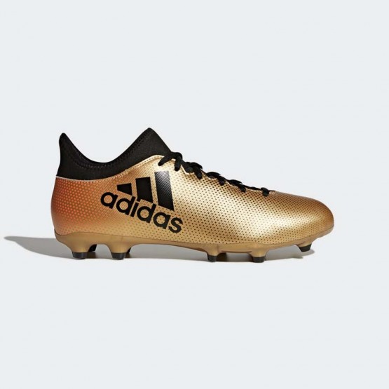 Mens Tactile Gold Metallic/Black/Infrared Adidas X 17.3 Firm Ground Cleats Soccer Cleats 153WEPQY