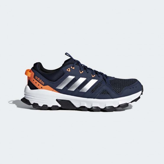 Mens Collegiate Navy/Matte Silver/Warning Adidas Rockadia Trail Running Shoes 157VRYGA