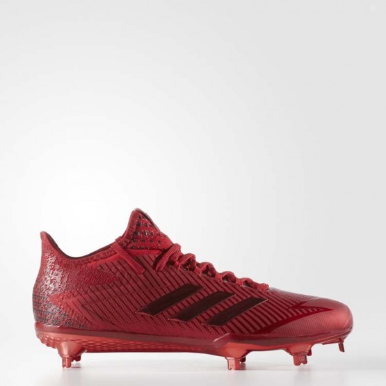 Mens Power Red/University Red/White Adidas Adizero Afterburner 4 Cleats Baseball Shoes 190FCRMX
