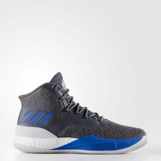 Mens Grey/Blue Solid Adidas D Rose 8 Basketball Shoes 194QCEYD