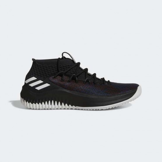 Mens Core Black/White/Black Adidas Dame 4 Basketball Shoes 215LAVRB