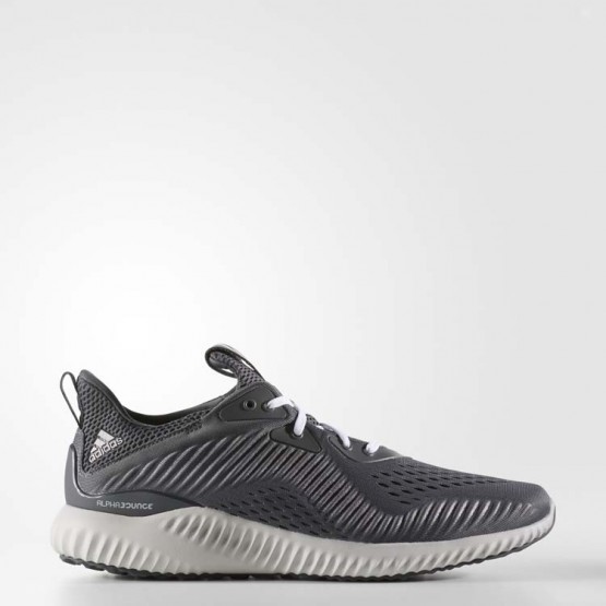 Mens Grey/White/Core Black Adidas Alphabounce Em Running Shoes 235MCTSO