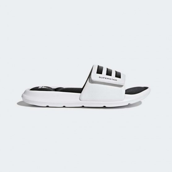 Mens White/Core Black Adidas Superstar 5g Slides Swim Shoes 307MQJPV